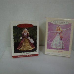 2 BARBIE Hallmark Christmas Keepsake Ornaments 1996 1994